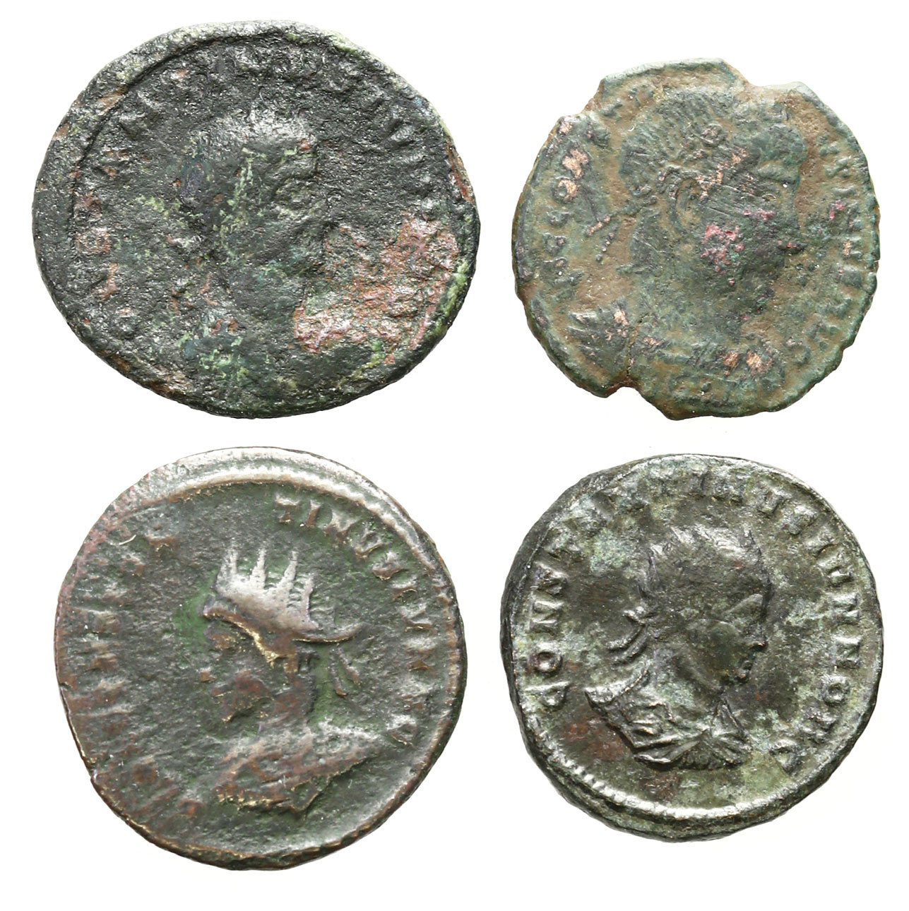 Cesarstwo Rzymskie, Lot 4 sztuk AE3 Konstantyn II 337–340 n.e.